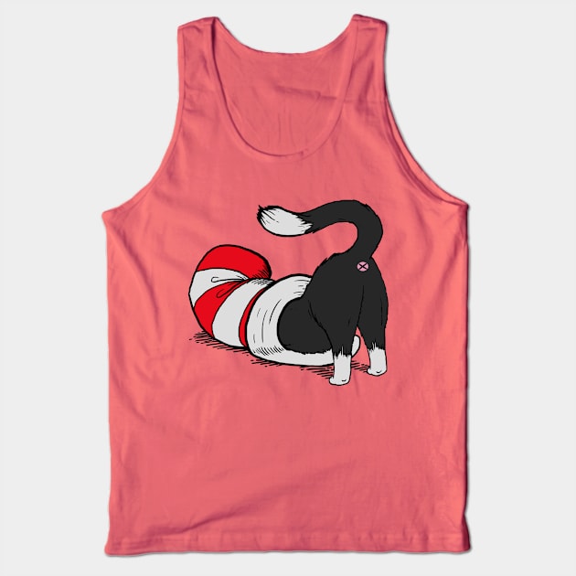 Cat In A Hat Tank Top by cedownes.design